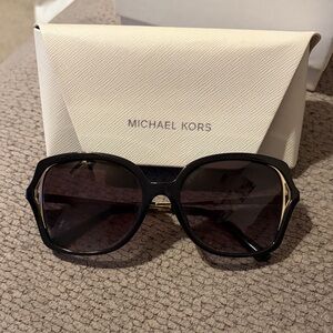 Michael Kors Black and Gold Sunglasses with Case